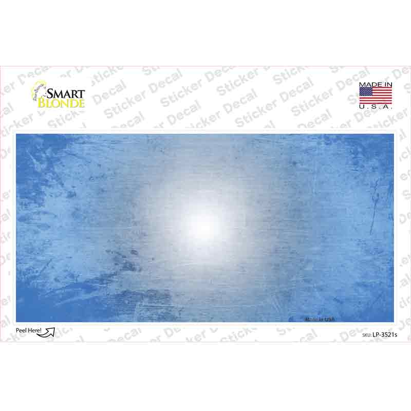 LP-3521s-M Light Blue & White Fade Scratched Novelty Sticker Decal, Medium