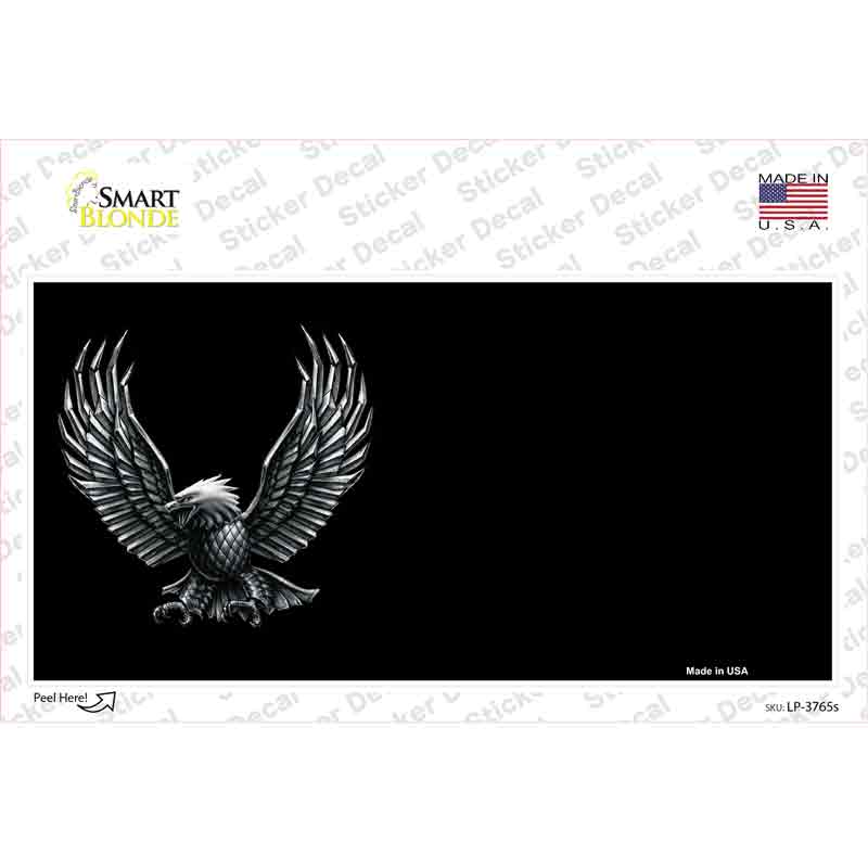 LP-3765s-M Eagle Offset Black Novelty Sticker Decal, Medium