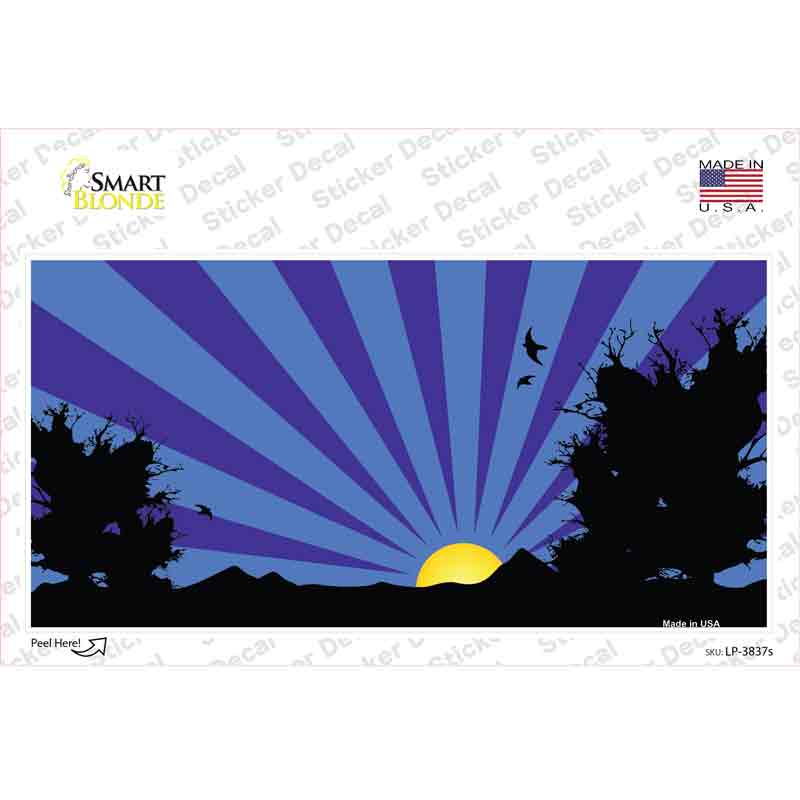 LP-3837s-M Southwest Purple Sunset Novelty Sticker Decal, Medium