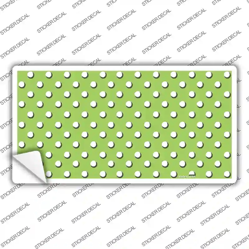 LP-4376s-XL Lime Green Polka Dot Novelty Sticker Decal, Extra Large
