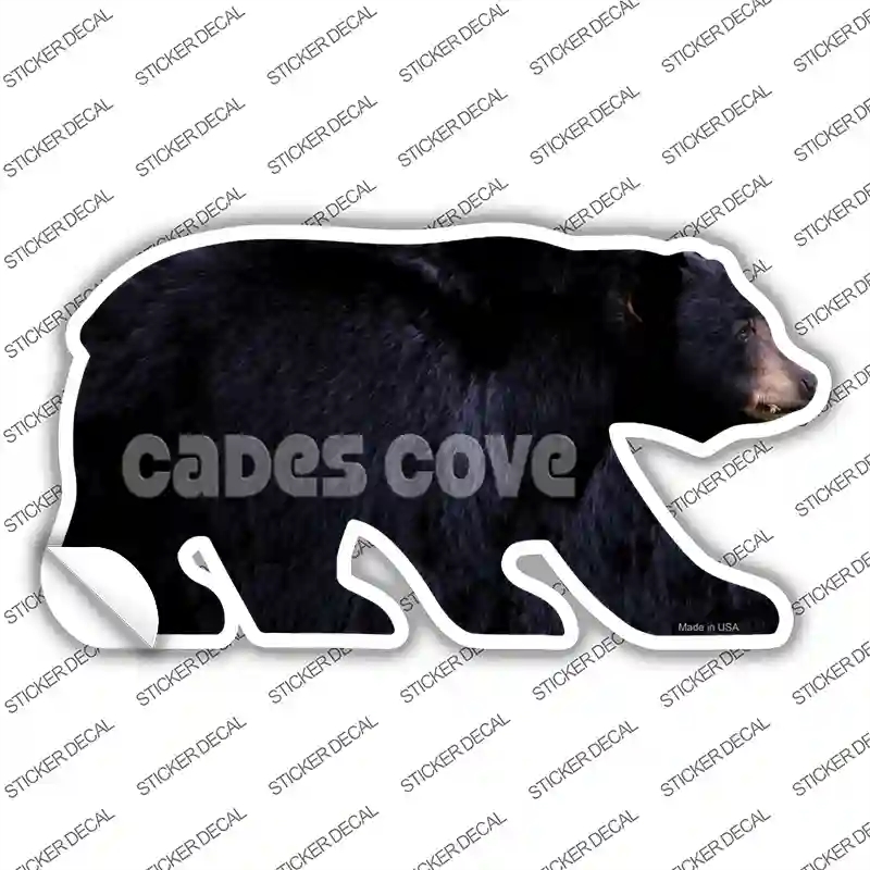 BR-019s-S Cades Cove Novelty Bear Sticker Decal, Small