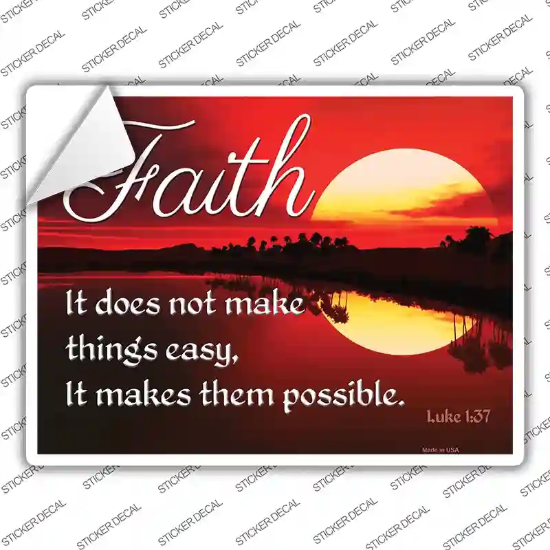 P-1074s-XL Faith Novelty Rectangle Sticker Decal, Extra Large