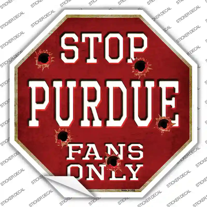 BS-337s-XL Purdue Fans Only Novelty Octagon Sticker Decal, Extra Large