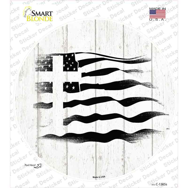 C-1365s-M Christian Flag Novelty Circle Sticker Decal, Medium