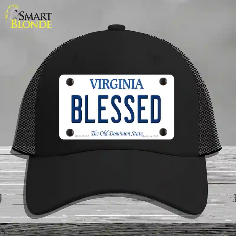 HAT01-MLP-10137 Blessed Virginia Novelty License Plate Hat, Mesh - Black