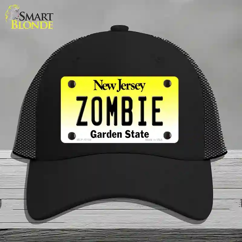 HAT01-MLP-10164 Zombie   Jersey Novelty License Plate Hat, Mesh - Black