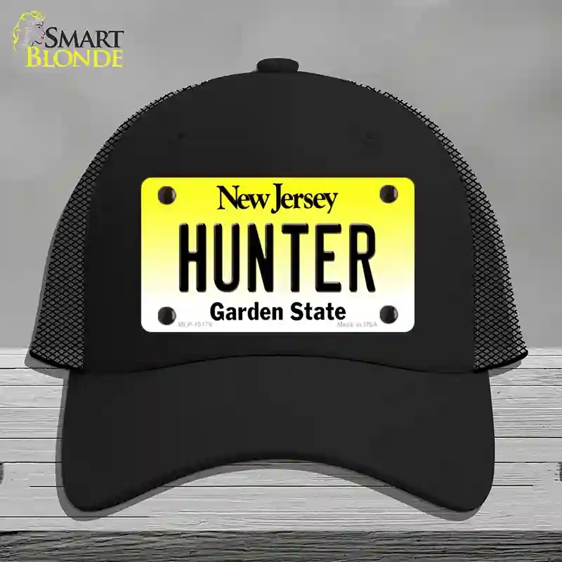 HAT01-MLP-10176 Hunter   Jersey Novelty License Plate Hat, Mesh - Black