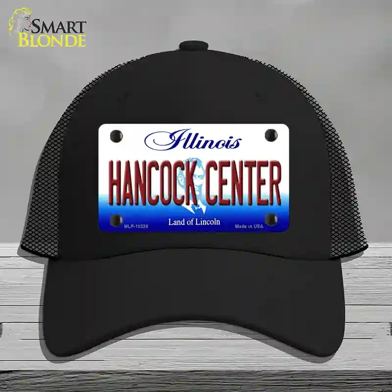 HAT01-MLP-10328 Hancock Center Illinois Novelty License Plate Hat, Mesh - Black