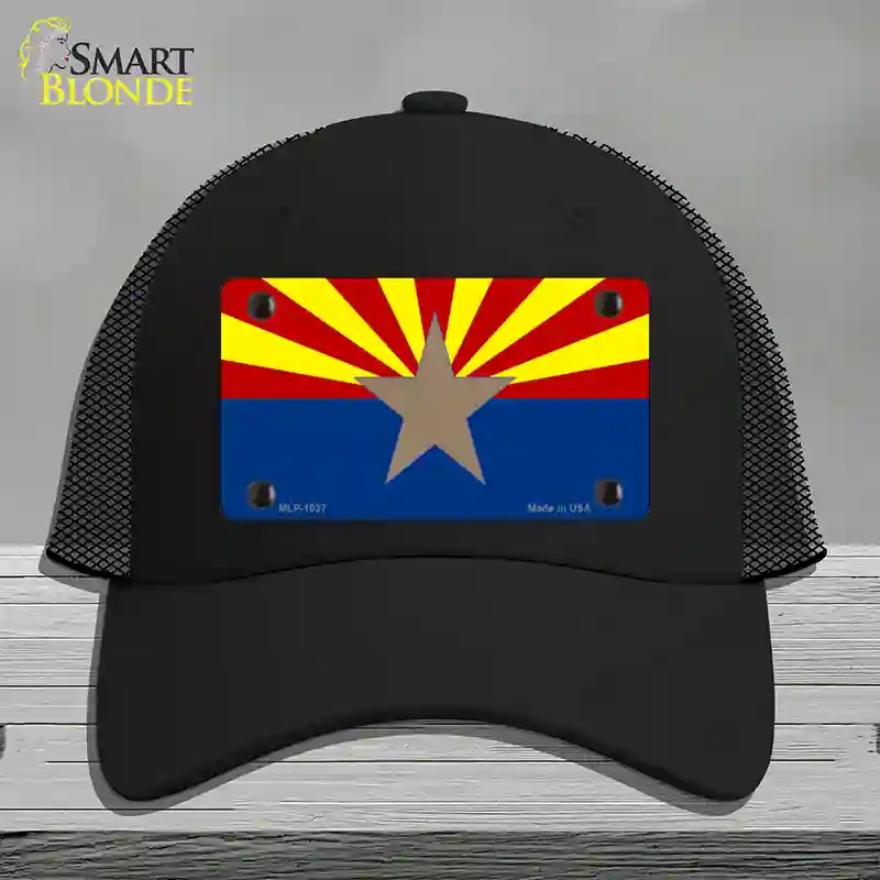 HAT01-MLP-1037 Arizona Big Star State Flag Novelty License Plate Hat, Mesh - Black
