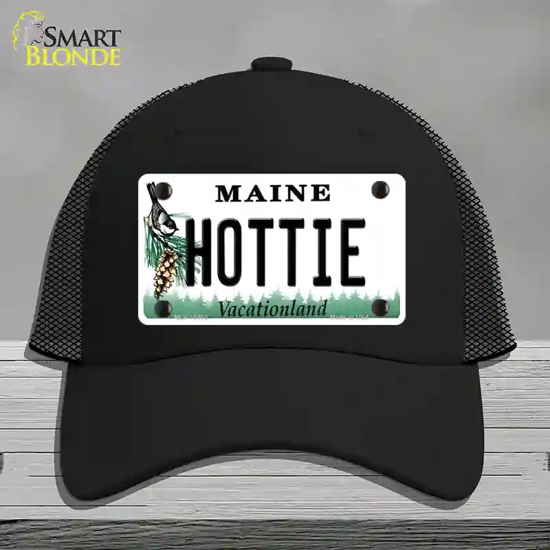 HAT01-MLP-10402 Hottie Maine Novelty License Plate Hat, Mesh - Black