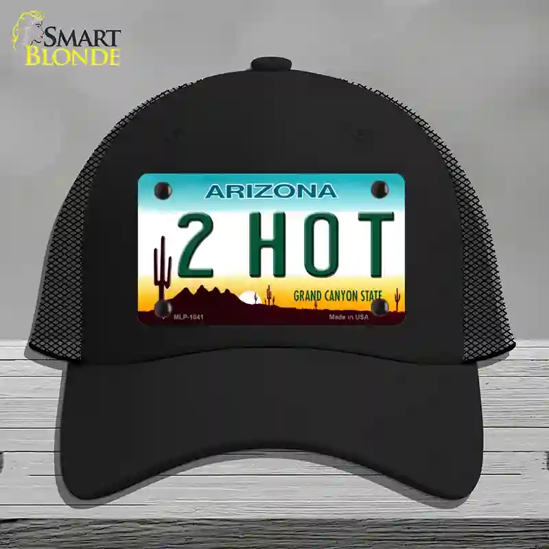HAT01-MLP-1041 2 Hot Arizona Novelty License Plate Hat, Mesh - Black