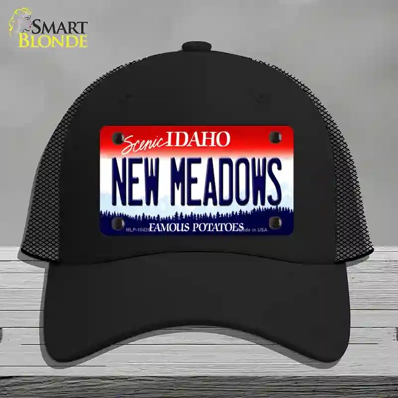 HAT01-MLP-10426   Meadows Idaho Novelty License Plate Hat, Mesh - Black