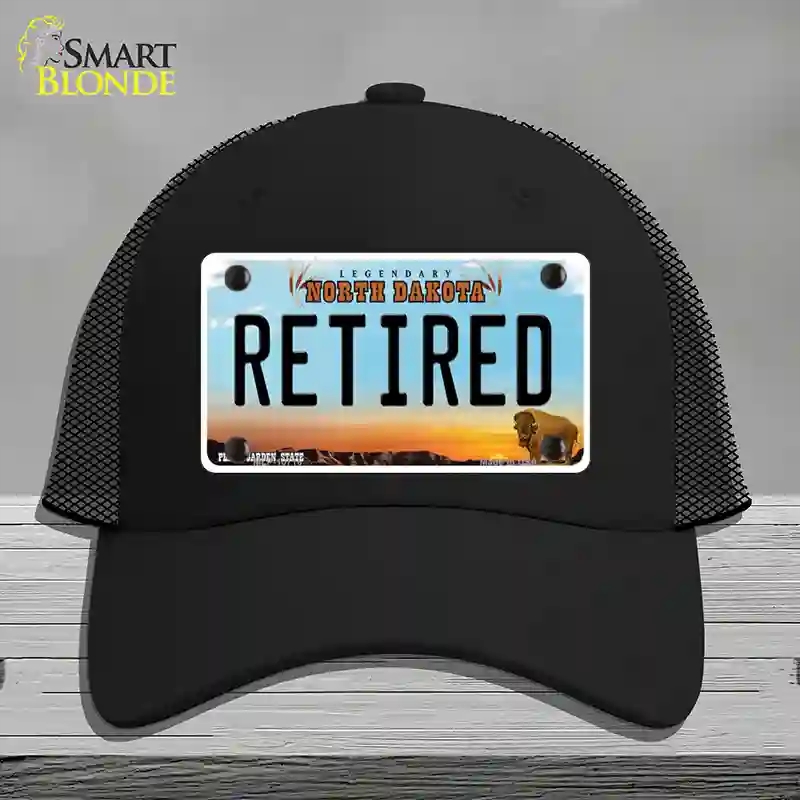 HAT01-MLP-10716 Retired North Dakota Novelty License Plate Hat, Mesh - Black