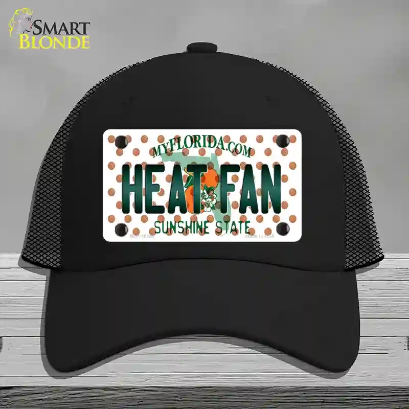 HAT01-MLP-10862 Heat Fan Florida Novelty License Plate Hat, Mesh - Black