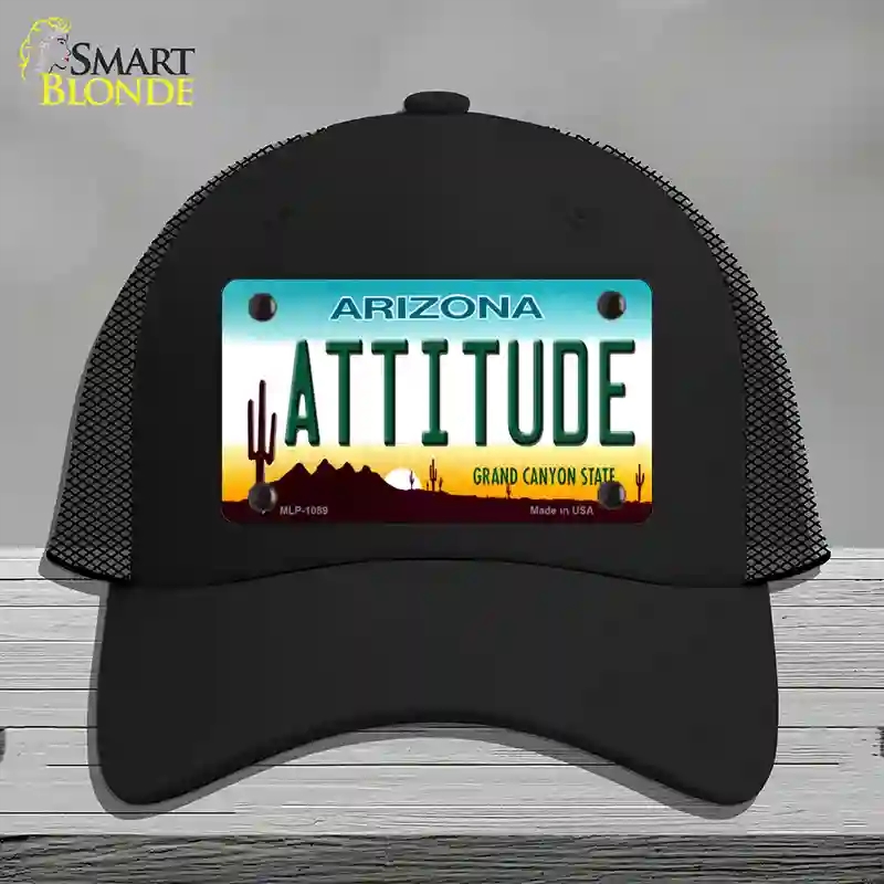 HAT01-MLP-1089 Arizona Attitude Novelty License Plate Hat, Mesh - Black