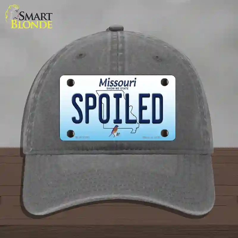 HAT08-MLP-10261 Spoiled Missouri Novelty License Plate Hat, Unconstructed Cotton - Charcoal