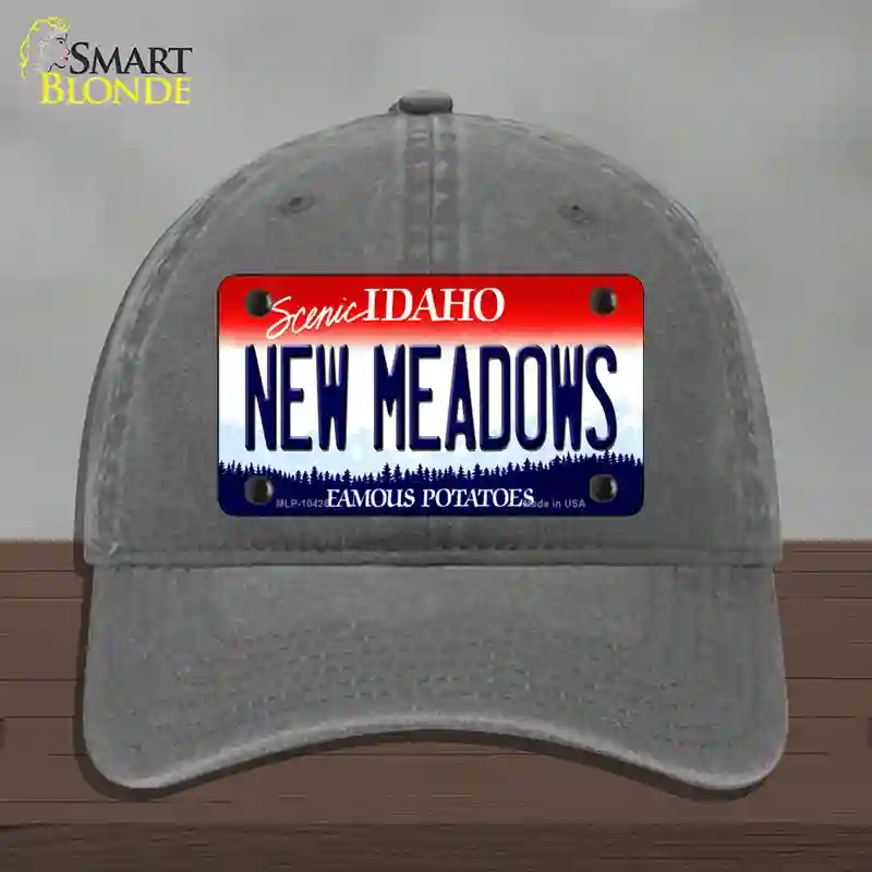 HAT08-MLP-10426   Meadows Idaho Novelty License Plate Hat, Unconstructed Cotton - Charcoal