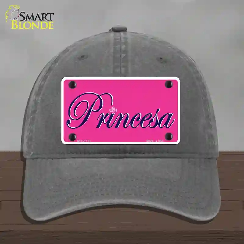 HAT08-MLP-1130 Princesa Novelty License Plate Hat, Unconstructed Cotton - Charcoal