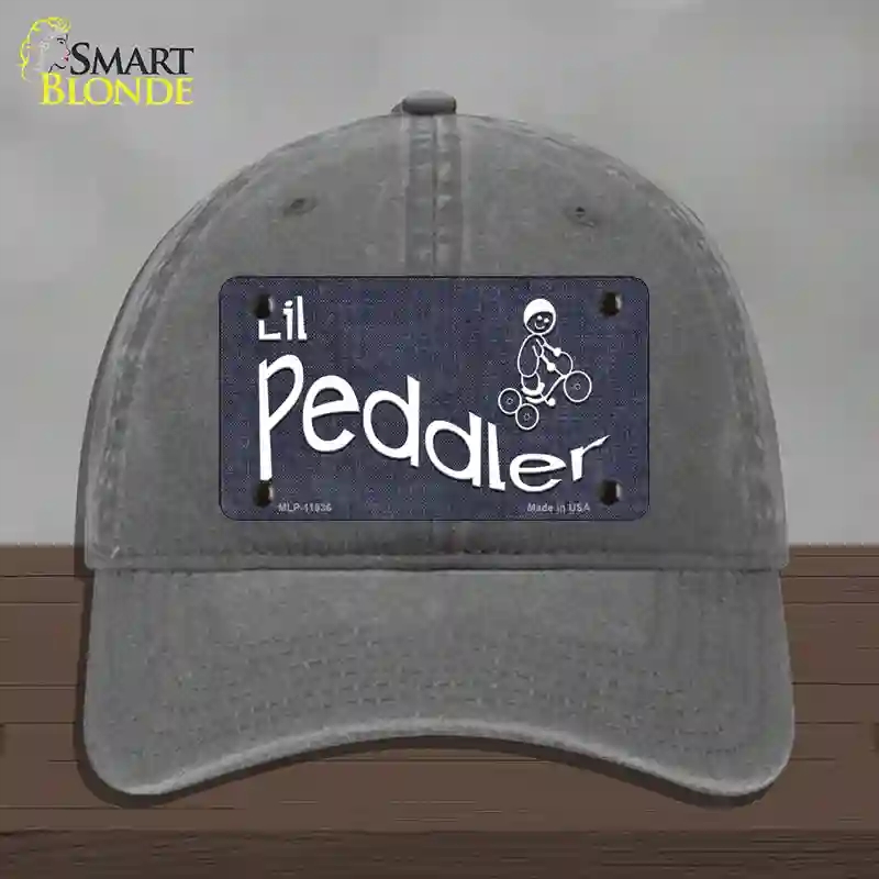 HAT08-MLP-11536 Lil Peddler Novelty License Plate Hat, Unconstructed Cotton - Charcoal