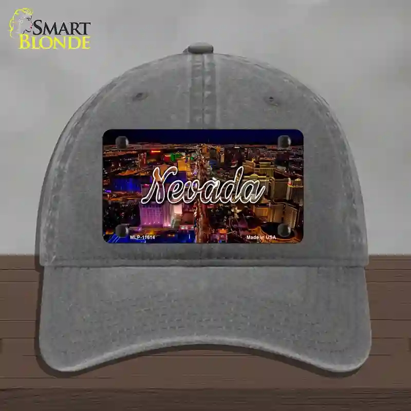HAT08-MLP-11614 Nevada City Lights State Novelty License Plate Hat, Unconstructed Cotton - Charcoal