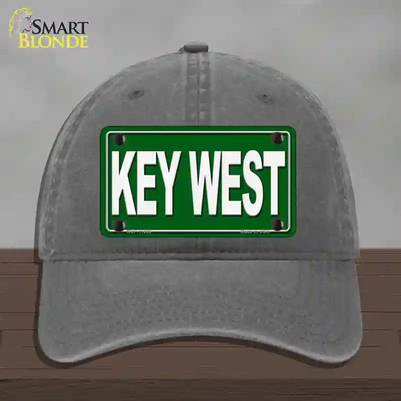 HAT08-MLP-11648 Key West Novelty License Plate Hat, Unconstructed Cotton - Charcoal