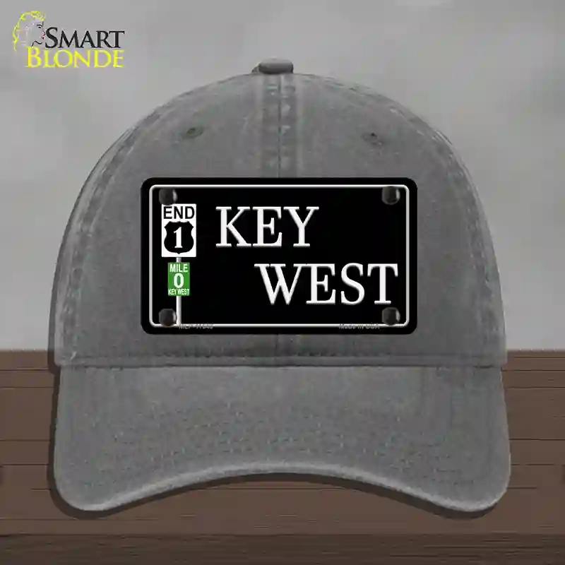 HAT08-MLP-11649 Key West Highway Novelty License Plate Hat Sign, Unconstructed Cotton - Charcoal