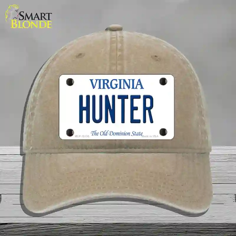 HAT09-MLP-10130 Hunter Virginia Novelty License Plate Hat, Unconstructed Cotton - Khaki