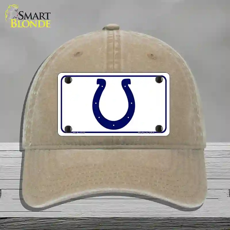 HAT09-MLP-1137 Horseshoe Novelty License Plate Hat, Unconstructed Cotton - Khaki