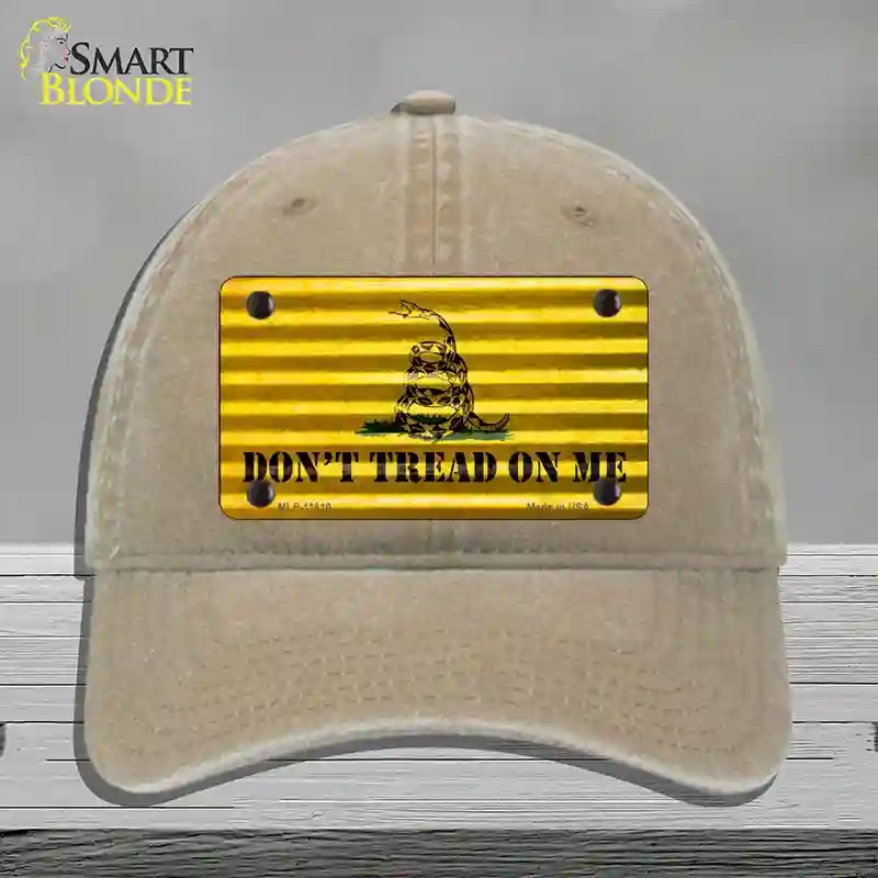 HAT09-MLP-11810 Dont Tread on Me Novelty License Plate Hat, Unconstructed Cotton - Khaki