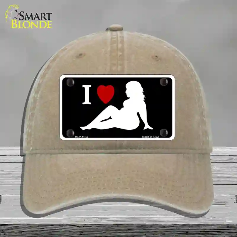 HAT09-MLP-1184 Full Figured Women Novelty License Plate Hat, Unconstructed Cotton - Khaki