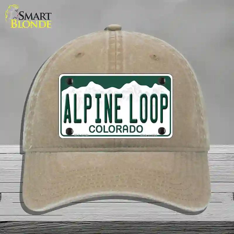 HAT09-MLP-12148 Alpine Loop Colorado Novelty License Plate Hat, Unconstructed Cotton - Khaki
