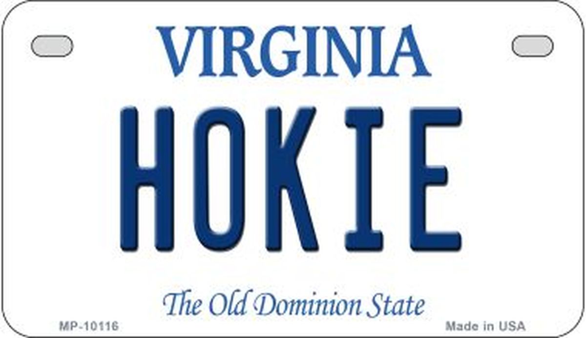 Hokie Virginia Novelty Metal Motorcycle Plate MP-10116