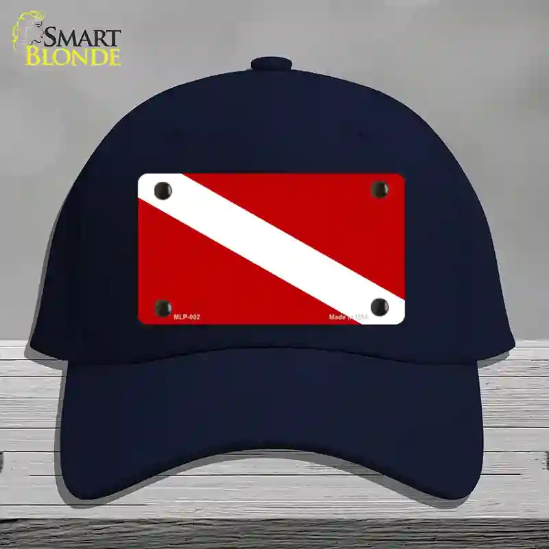 HAT20-MLP-082 Diving Flag Novelty License Plate Hat, Cotton - Navy