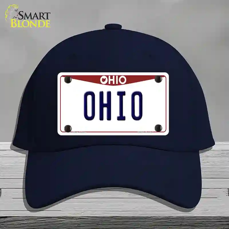 HAT20-MLP-10065 Ohio Maroon Novelty License Plate Hat, Cotton - Navy