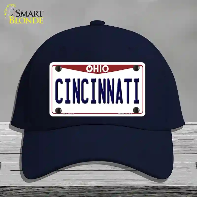 HAT20-MLP-10068 Cincinnati Ohio Novelty License Plate Hat, Cotton - Navy