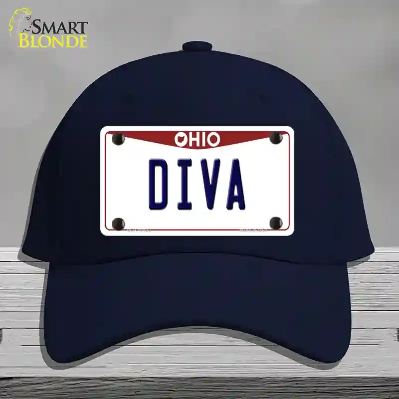 HAT20-MLP-10102 Diva Ohio Novelty License Plate Hat, Cotton - Navy