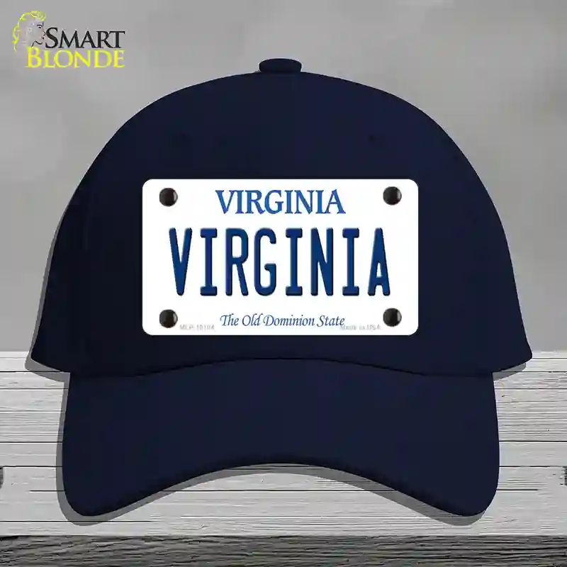 HAT20-MLP-10104 Virginia Old Dominion Novelty License Plate Hat, Cotton - Navy