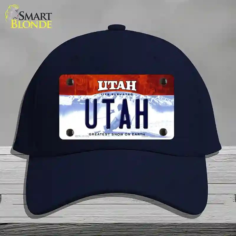 HAT20-MLP-10185 Utah Life Elevated Novelty License Plate Hat, Cotton - Navy