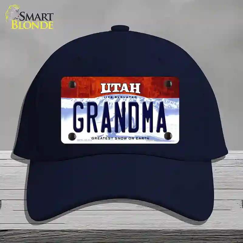 HAT20-MLP-10204 Grandma Utah Novelty License Plate Hat, Cotton - Navy