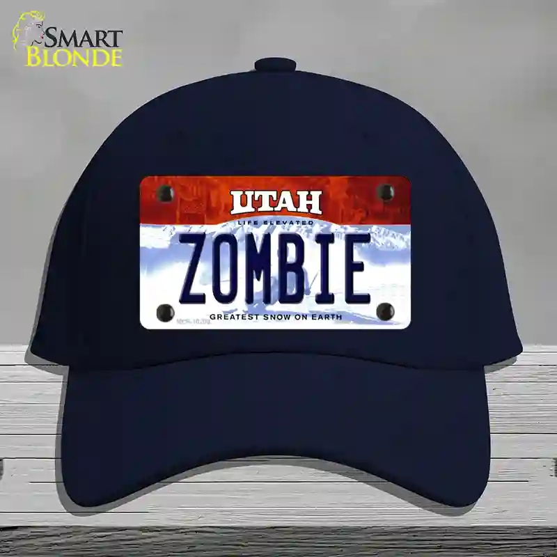 HAT20-MLP-10209 Zombie Utah Novelty License Plate Hat, Cotton - Navy