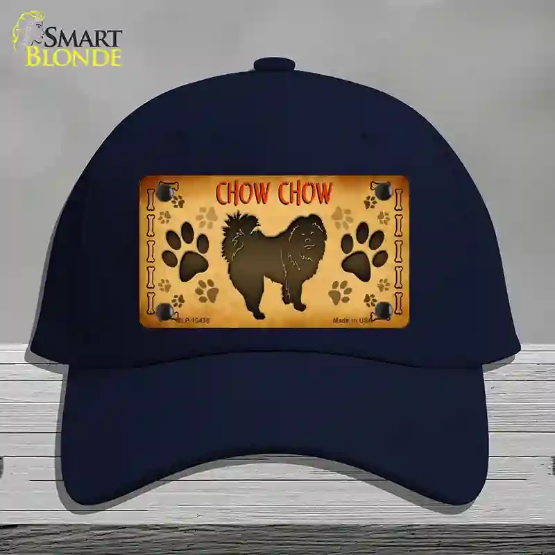 HAT20-MLP-10438 Chow Chow Novelty License Plate Hat, Cotton - Navy
