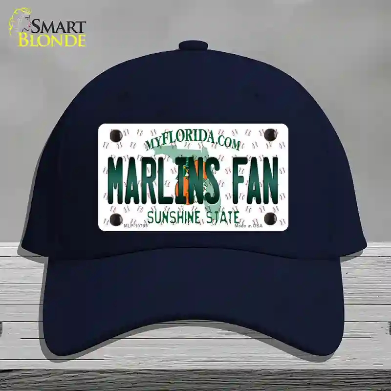 HAT20-MLP-10799 Marlins Fan Florida Novelty License Plate Hat, Cotton - Navy