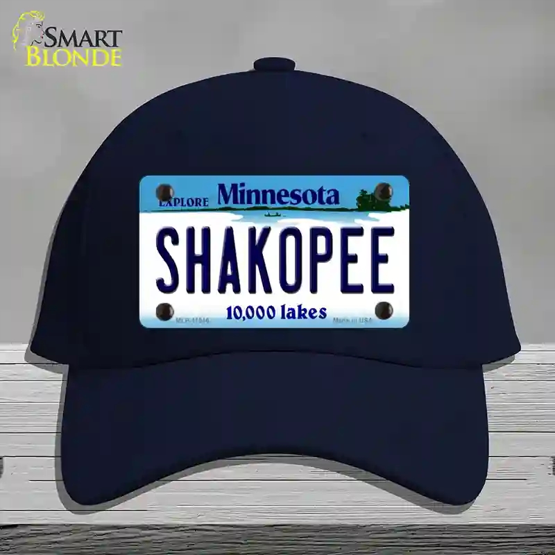 HAT20-MLP-11046 Shakopee Minnesota State Novelty License Plate Hat, Cotton - Navy