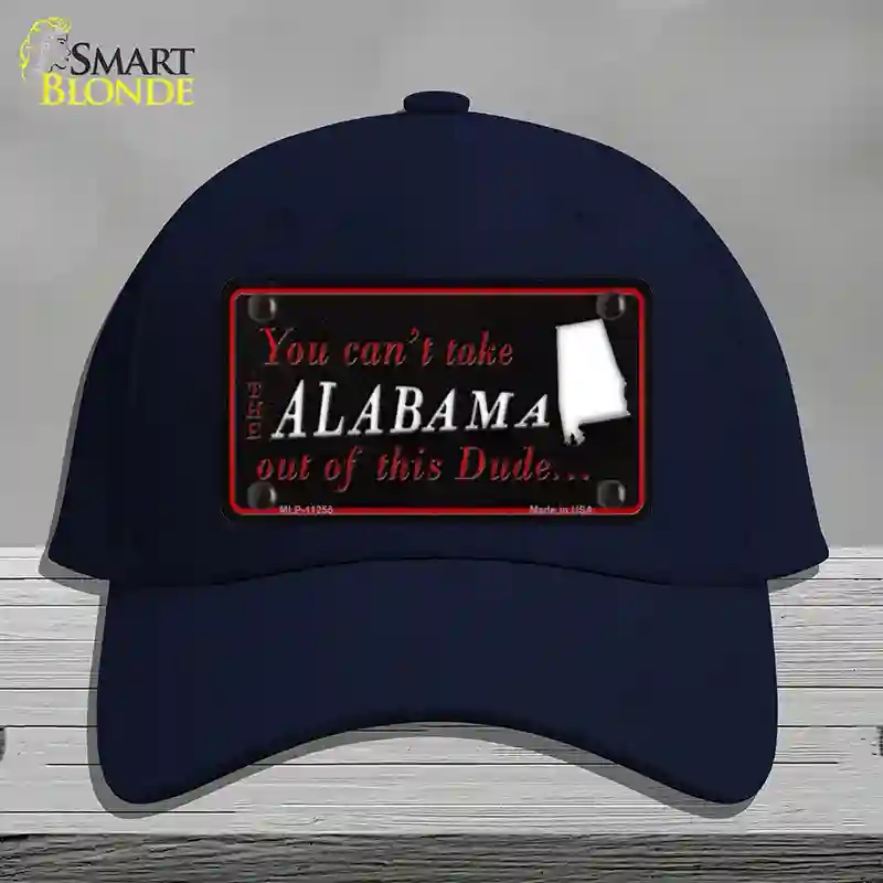 HAT20-MLP-11255 Alabama Dude Novelty License Plate Hat, Cotton - Navy