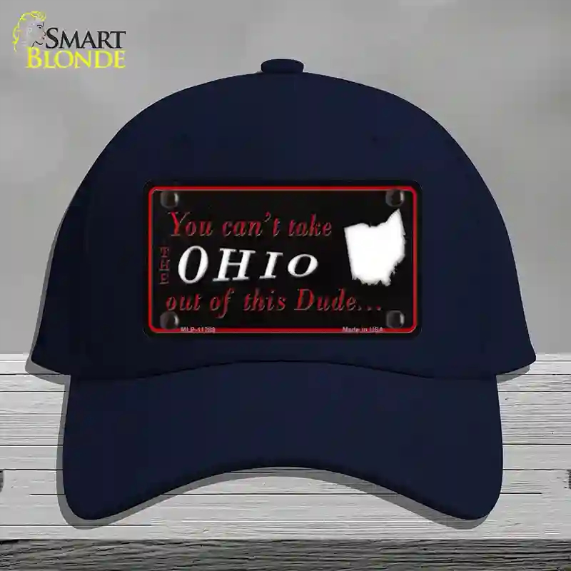 HAT20-MLP-11289 Ohio Dude Novelty License Plate Hat, Cotton - Navy