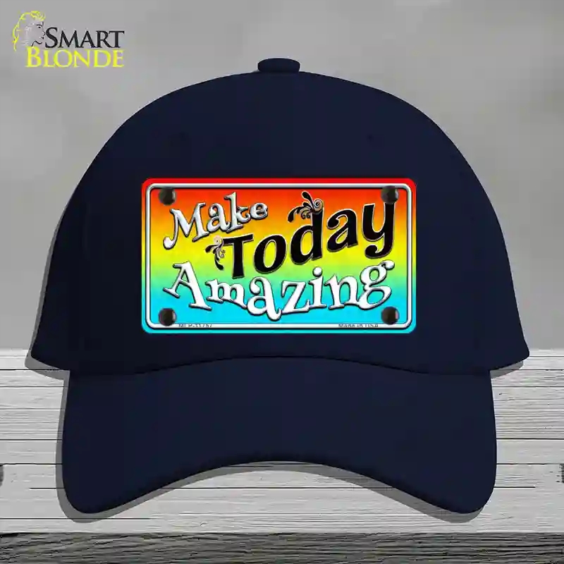 HAT20-MLP-11757 Make Today Amazing Novelty License Plate Hat, Cotton - Navy