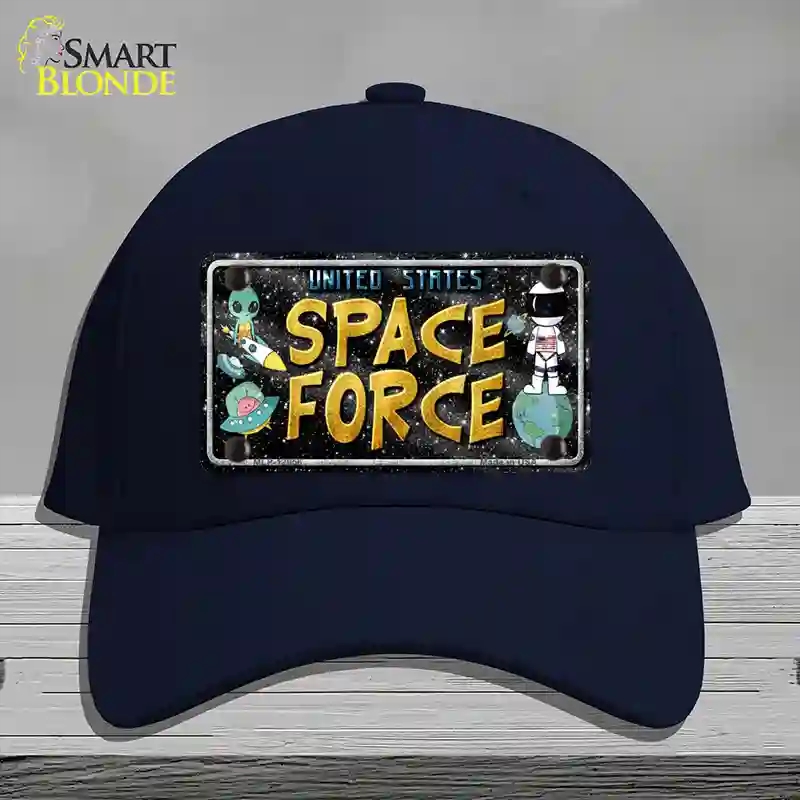 HAT20-MLP-12056 Space Force Novelty License Plate Hat, Cotton - Navy