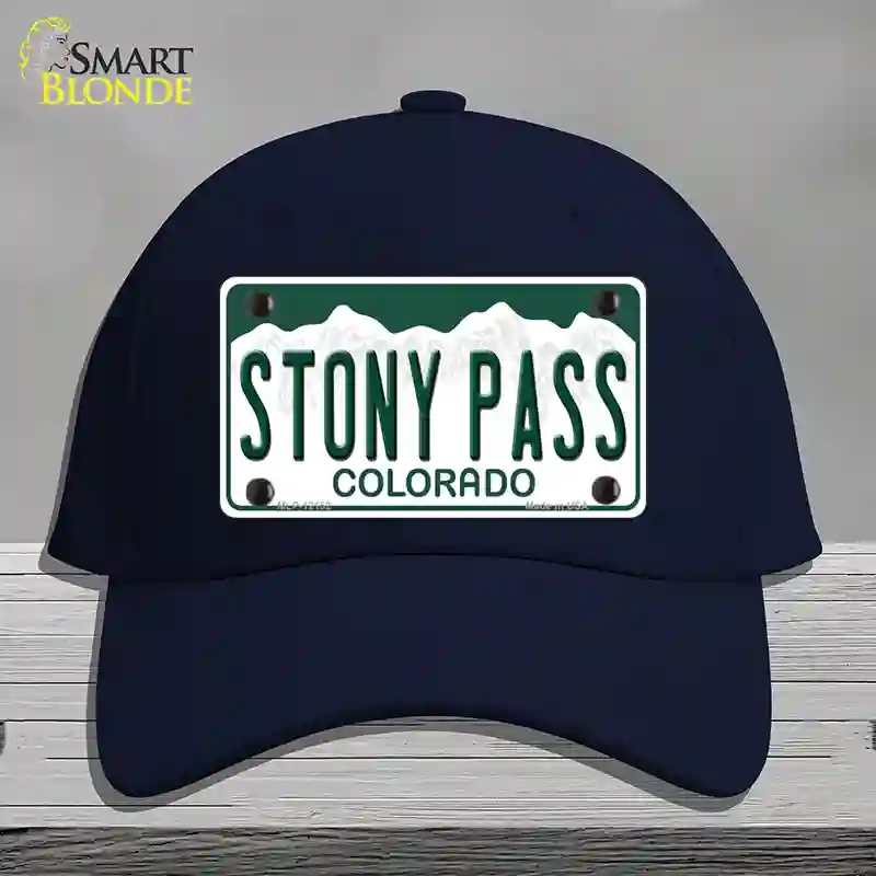 HAT20-MLP-12152 Stony Pass Colorado Novelty License Plate Hat, Cotton - Navy