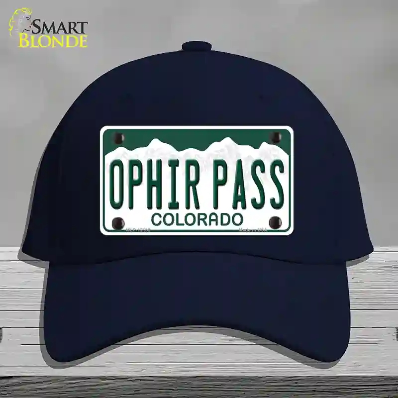 HAT20-MLP-12155 Ophir Pass Colorado Novelty License Plate Hat, Cotton - Navy