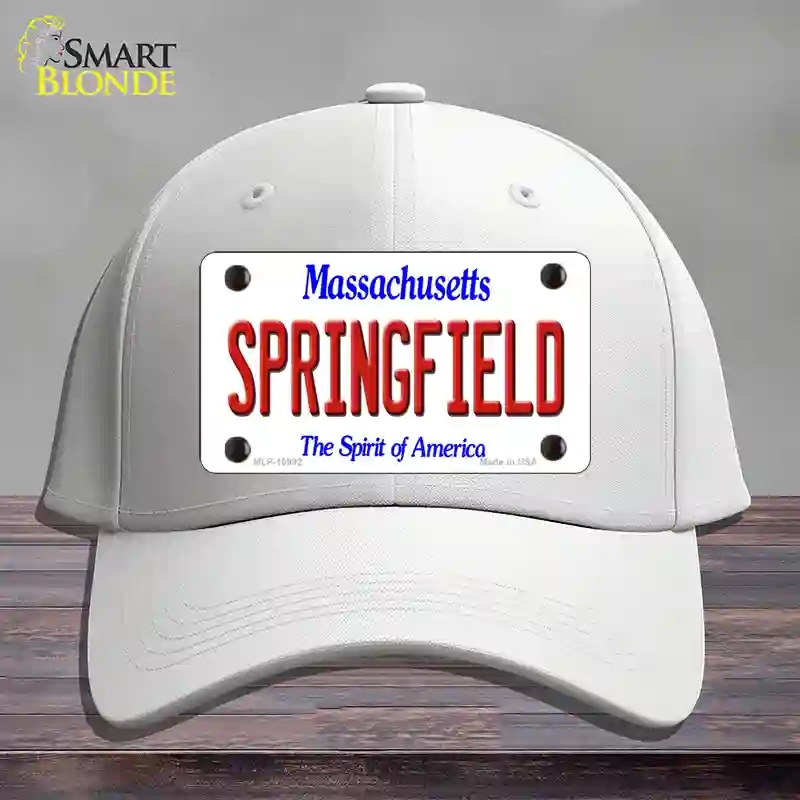 HAT21-MLP-10992 Springfield Massachusetts Novelty License Plate Hat, Cotton - White